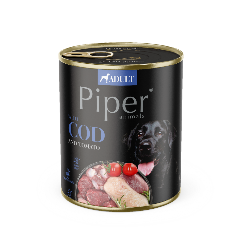 DOLINA NOTECI Piper dla psa z dorszem i pomidorem 800g