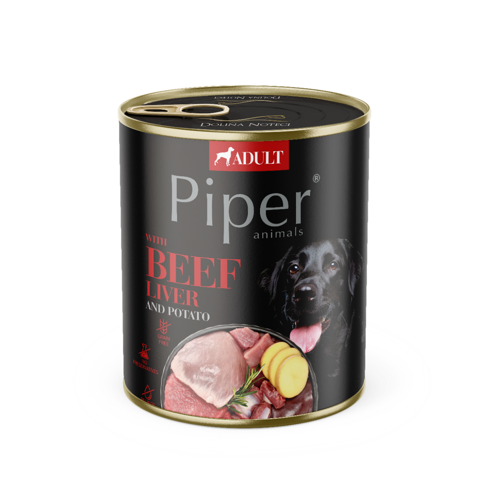 DOLINA NOTECI Piper dla psa z wątróbką wołową i ziemniakami 800g