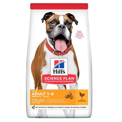 Hill's SP light medium adult, chicken ,dla psa 2.5 kg