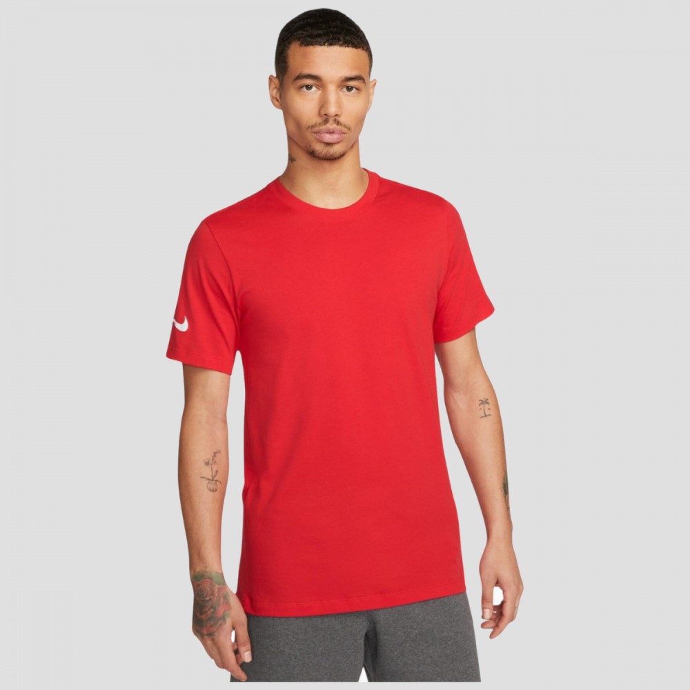 Koszulka Męska Nike Sportowa Bawełniana Czerwona CZ0881-657