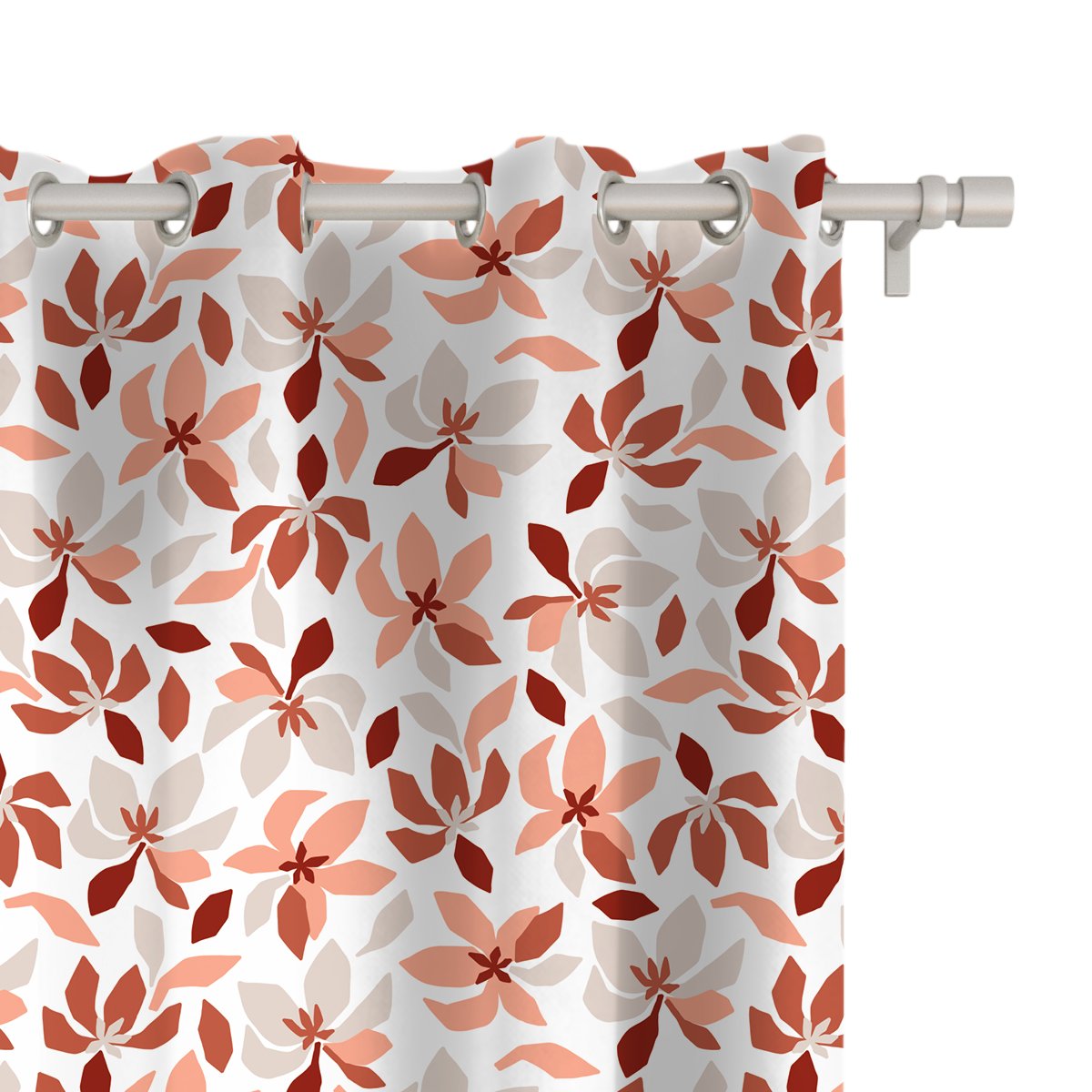 Zasłona SUMMER wzór SM31 | kwiaty w odcieniach różu 150 x 150 cm tkanina standard