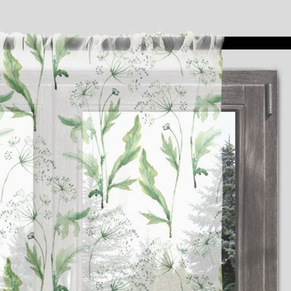 Firana SUMMER wzór SM16 | barszcz zwyczajny 140 x 300 cm