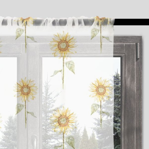 Firana SUMMER wzór SM12 | słoneczniki 140 x 230 cm
