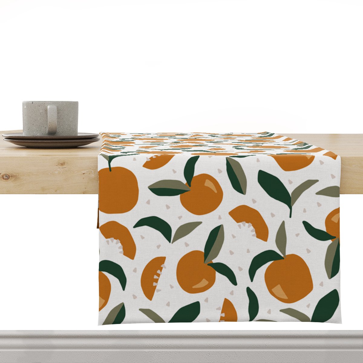 Bieżnik SUMMER wzór SM27 geometryczne pomarańcze 40 x 180 cm