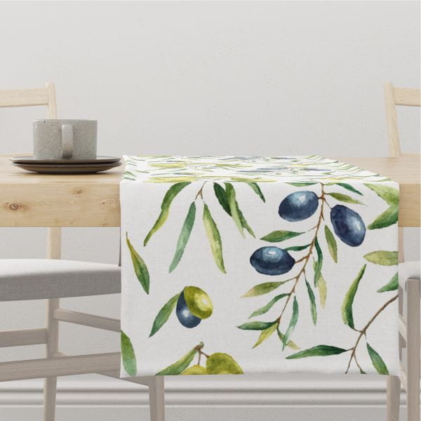 Bieżnik SUMMER wzór SM11 oliwki 40 x 100 cm