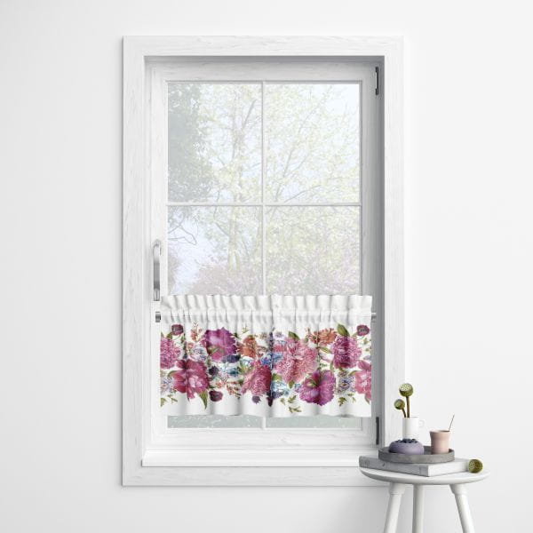 Zazdrostka SUMMER wzór SM08 | różowe ogrodowe piwonie 45 x 180 cm