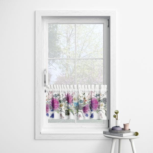 Zazdrostka SUMMER wzór SM06 | warkocz z polnych kwiatów 60 x 180 cm