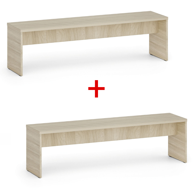 Ławka szatniowa 1+1 GRATIS, 1500 mm, dąb naturalny