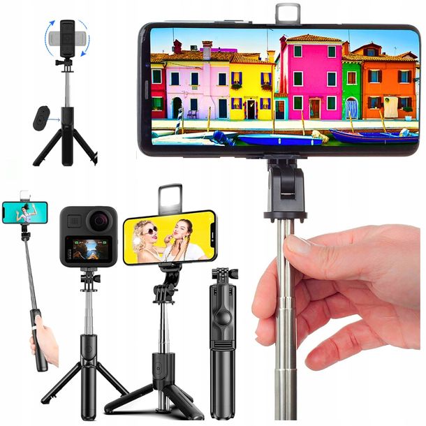 Selfie stick Bluetooth Tripod Uchwyt Do Telefonu Kijek Statyw Bluetooth