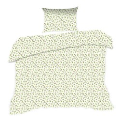 Extrapościel Pościel bawełniana 140x200 1583N beżowa różowe kwiatuszki Classic E24