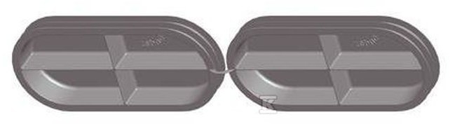 Zaślepka podwójna kanału CK 300