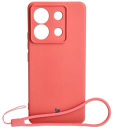 Bizon Etui Case Silicone Sq do Xiaomi Poco X6 / Xiaomi Redmi Note 13 Pro 5G, brudny róż