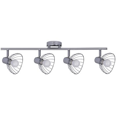 Listwa reflektorowa poczwórna sufitowa ścienna chrom Activejet GIZEL kinkiet E14 do salonu