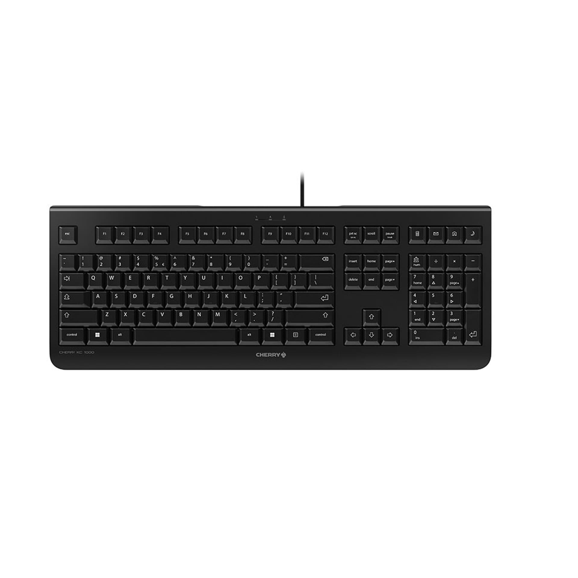 CHERRY KC 1000 klawiatura Biuro USB QWERTY US English Czarny  JK-0800EU-2