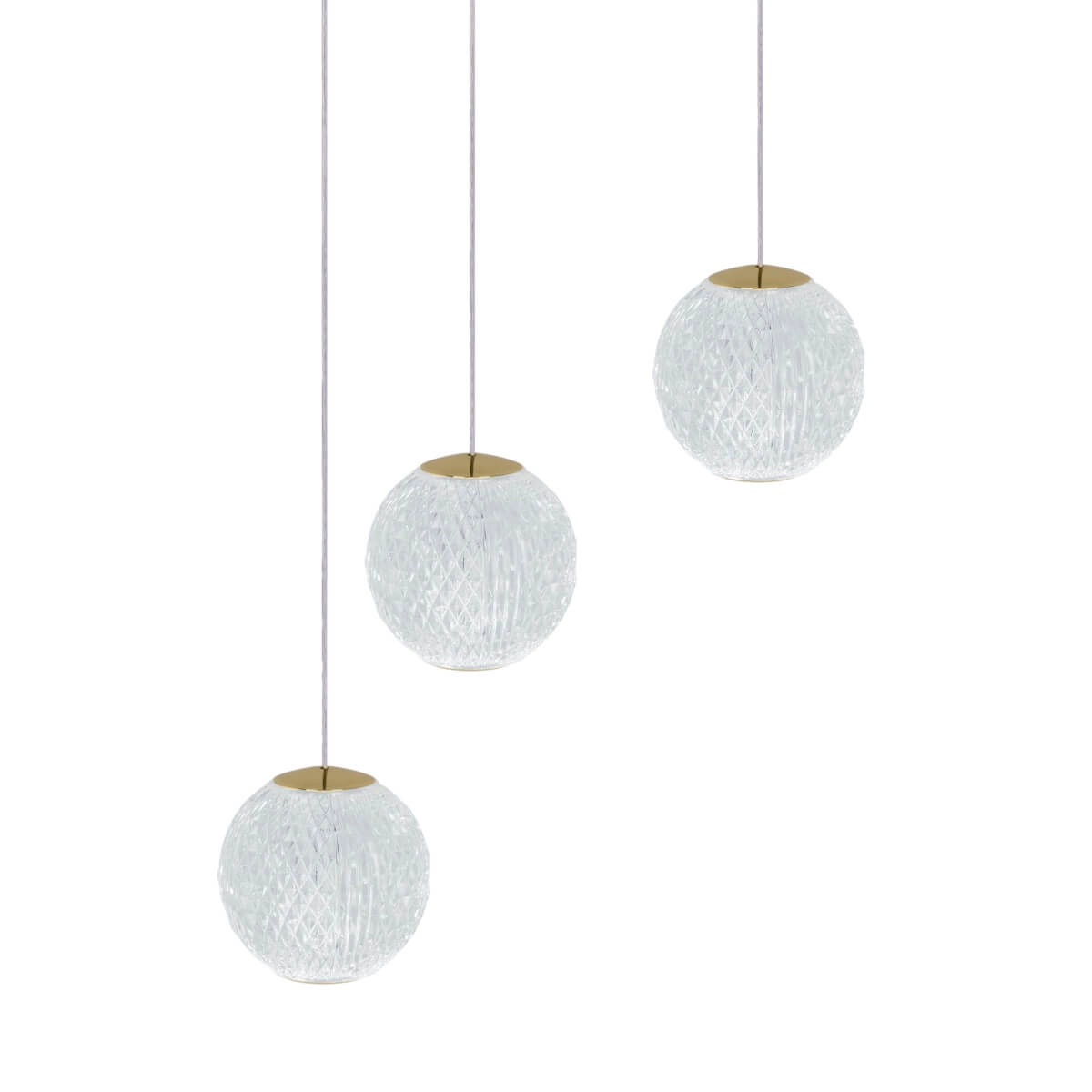 Lampa wisząca glamour EDEM AZ6020 Azzardo LED 21W 3000K przezroczysta złota