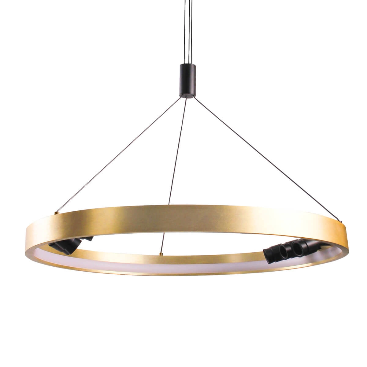 Ściemnialna lampa wisząca SERAFINO AZ5835 Azzardo LED 43W 3000K złota czarna