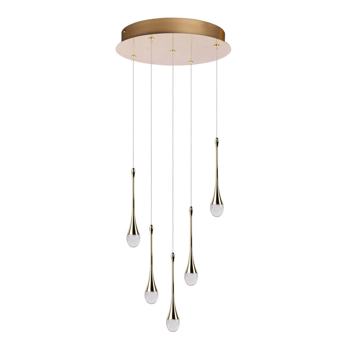 Metalowa lampa wisząca DALMA AZ6008 Azzardo LED 28W 3000K przezroczysty złoty
