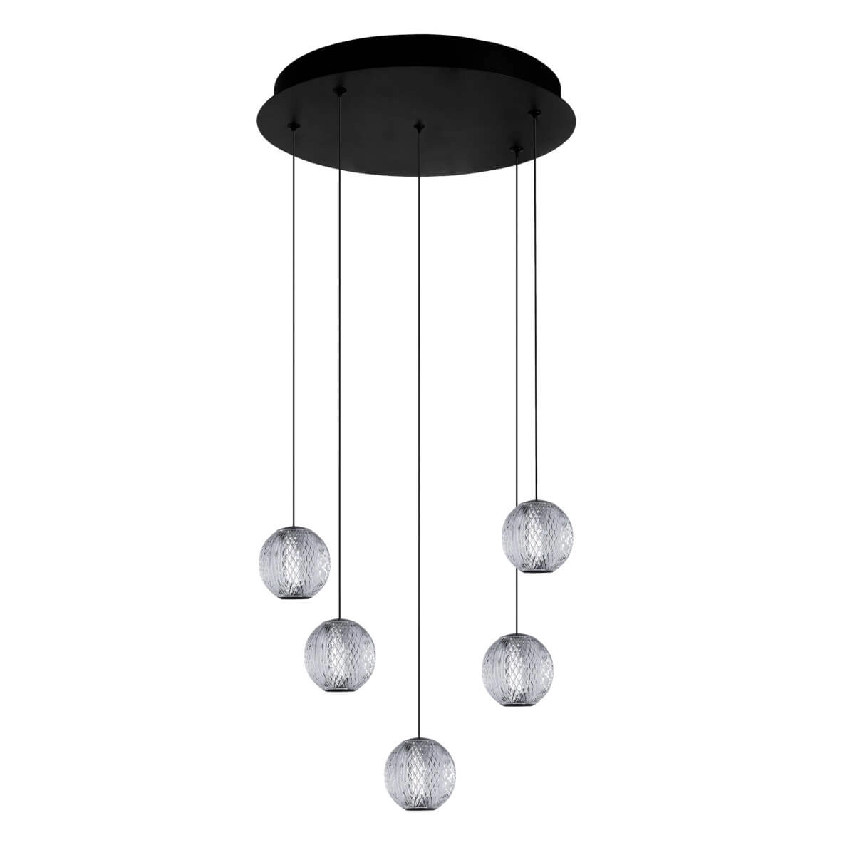 Wisząca lampa LED EDEM AZ6017 Azzardo 21W 3000K szklana czarna przezroczysta