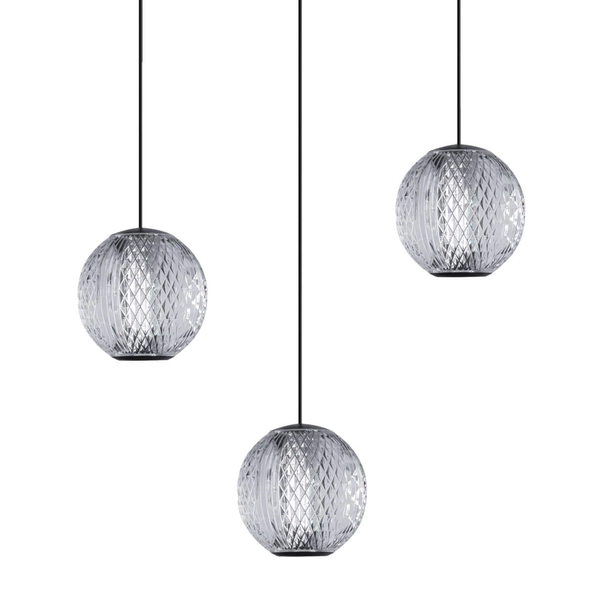 Potrójna lampa wisząca EDEM AZ6019 Azzardo LED 21W 3000K przezroczysta czarna