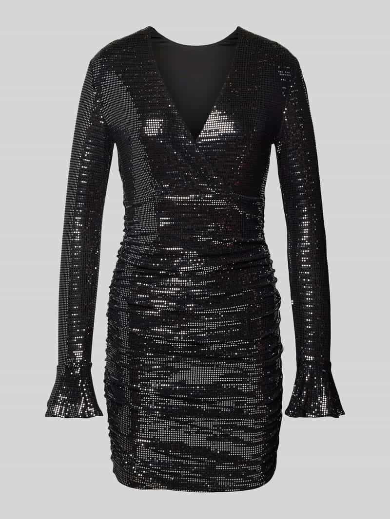 Sukienka mini z cekinowym obszyciem na całej powierzchni model ‘BRITNEY’