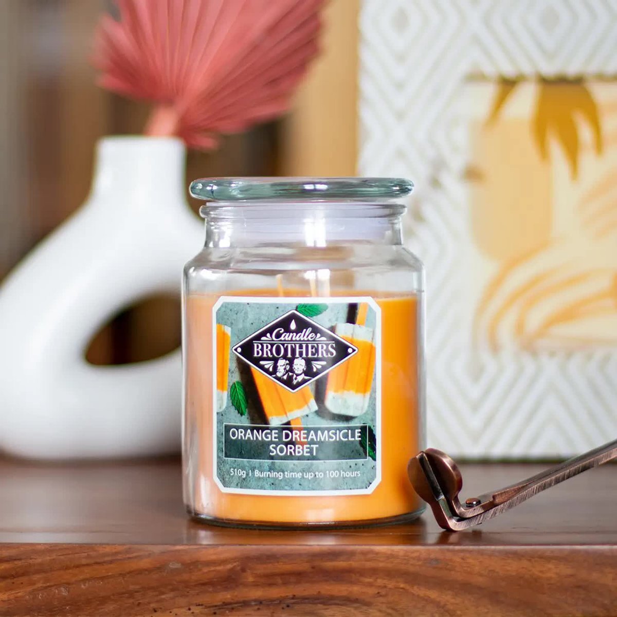 Świeca zapachowa 2 knoty w szkle Candle Brothers 510 g - Orange Dreamsicle Sorbet
