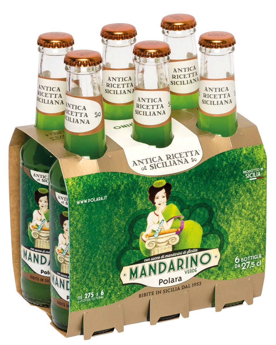 Napój gazowany MANDARINO VERDE zestaw 6 szt napój z Sycylii mocno gazowany