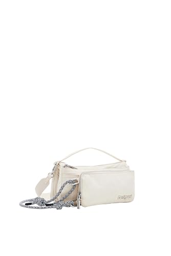 Desigual Women's BOLS_Basic MODULAR Accessories Nylon Across Body Bag, White, biały