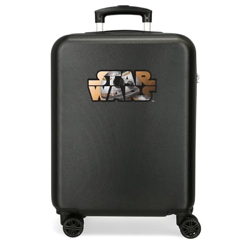 Joumma Star Wars Retro walizka kabinowa czarna 38 x 55 x 20 cm sztywne tworzywo ABS boczne zapięcie szyfrowe 35L 2 kg 4 podwójne koła bagaż ręczny, Czarny (Black), walizka kabinowa