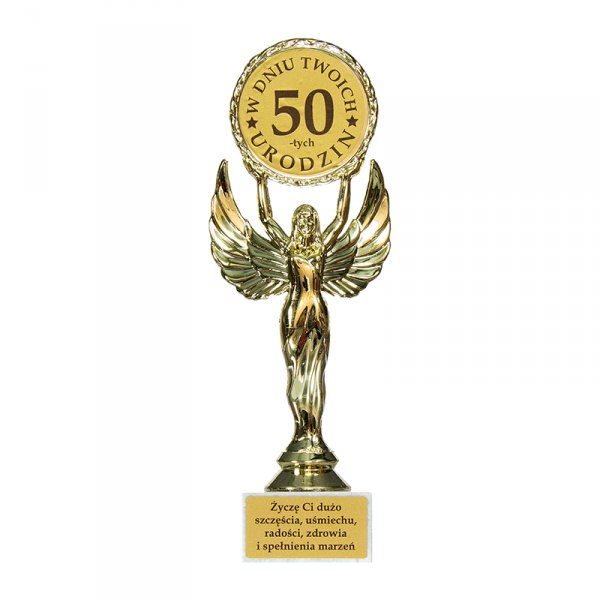 Statuetka Victoria 'W dniu Twoich 50-tych urodzin'