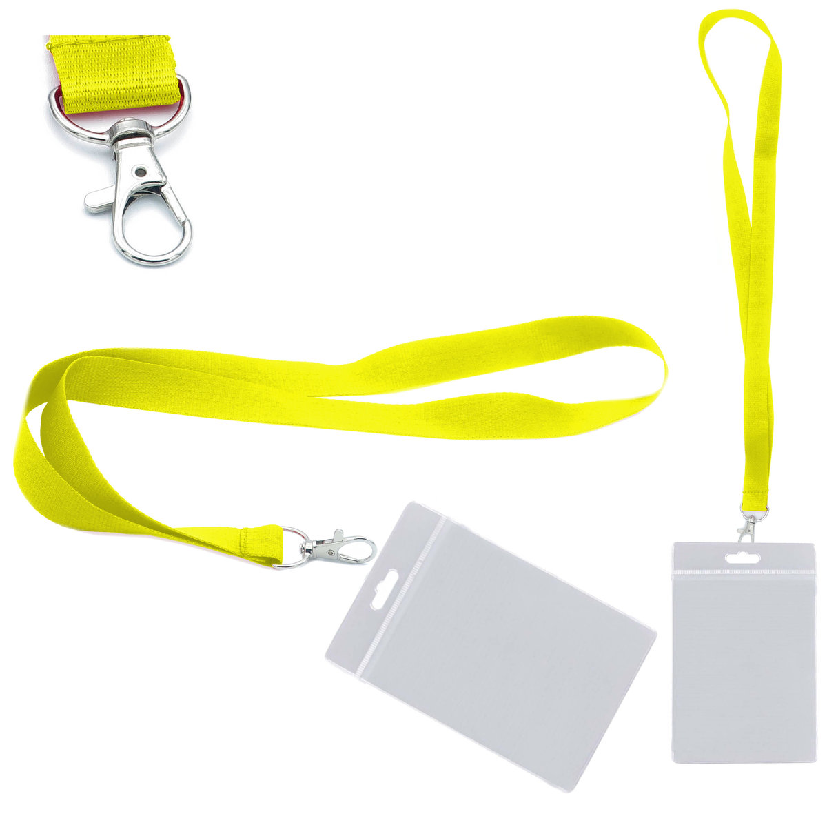 Identyfikator pionowy holder A7 82x106mm + smycz
