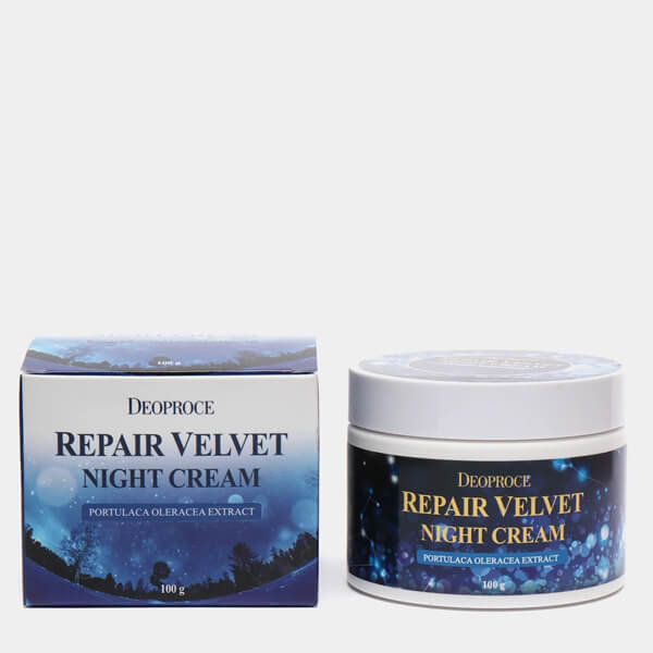 Deoproce, Krem na noc rozjaśniający i intensywnie nawilżający Repair Velvet, 100g