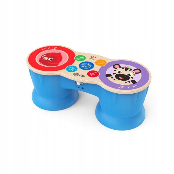 HAPE Baby Einstein drewniane BONGO dotykowe, zabawka muzyczna dla dzieci