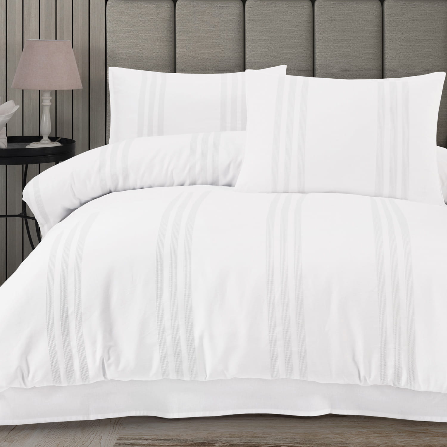Pościel 220x200 bawełniana Melkor White w pudełku