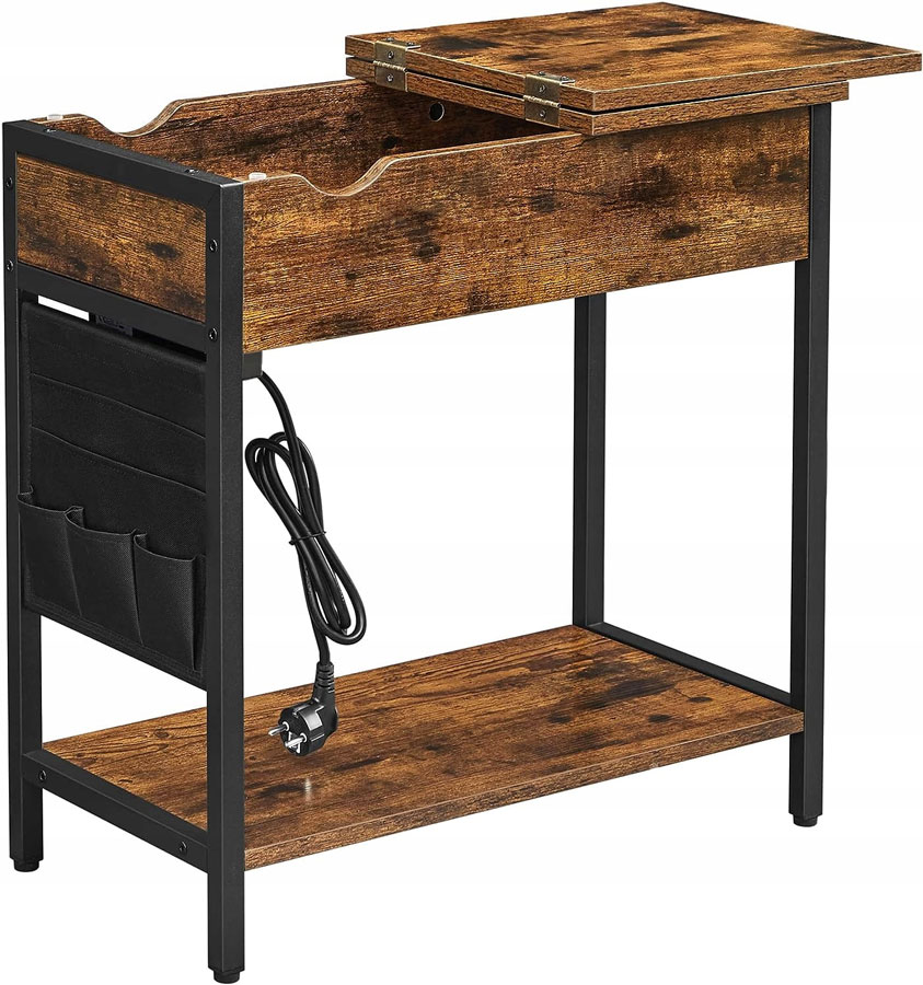 Rustykalny Stolik Pomocniczy Ze Schowkiem C5-M87