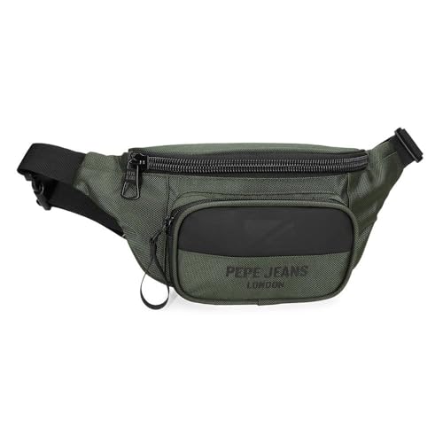 Pepe Jeans Bromley Z paskiem na biodro Zielony 30x13x5 cms Poliester, Zielony, Talla única, Fajka