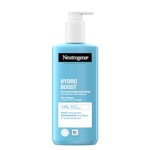 Neutrogena Hydro Boost ultra-lekka formuła balsam do ciała (250 ml) dla gładkiej skóry, odświeżający balsam do ciała z 17% gliceryną + kwasem hialuronowym do wszystkich rodzajów skóry