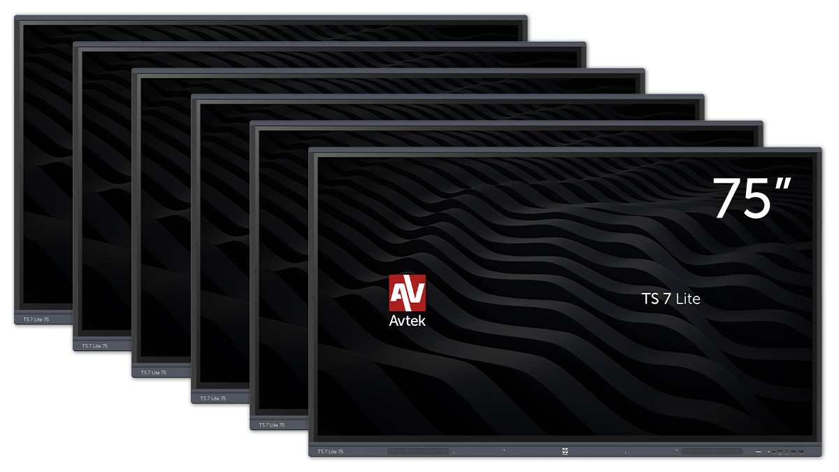 Zestaw Aktywna Tablica 6 x monitor interaktywny Avtek TS 7 Lite 75