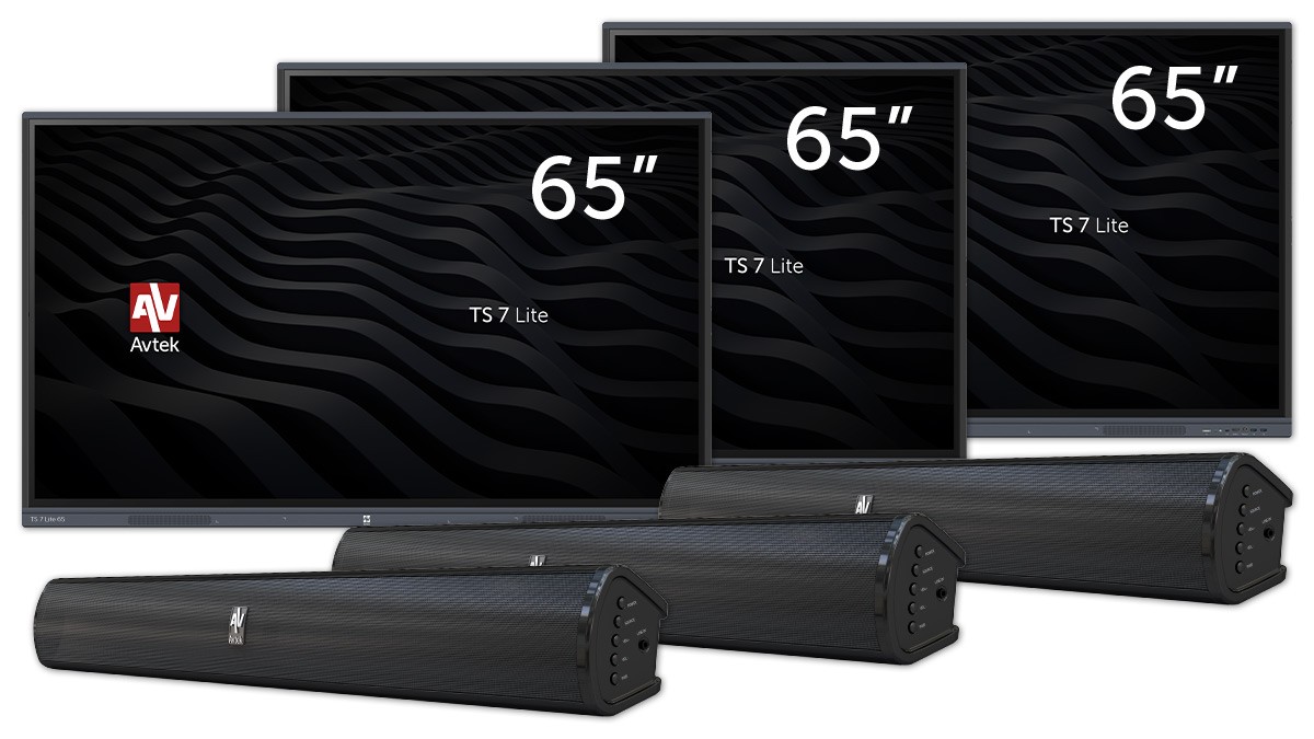 Zestaw Aktywna Tablica 3 x monitor interaktywny Avtek TS 7 Lite 65