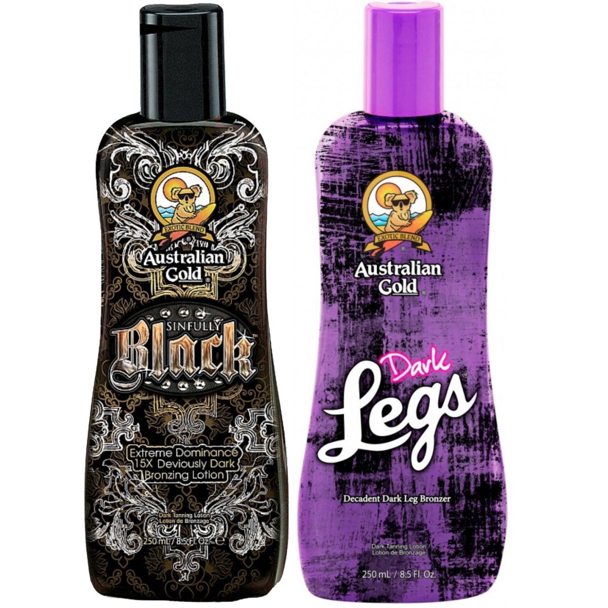 Australian Gold, Sinfully Black + Dark Legs Do Nóg