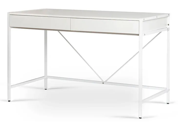 Elior Białe nowoczesne minimalistyczne biurko metalowe F4-L96