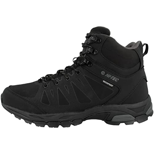 Hi-Tec Męskie buty trekkingowe Raven Mid Wp, Czarny węgiel drzewny - 46 EU