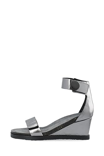 CA'SHOTT A/S CASDITTE 61201213 High Cut sandały damskie ze skóry klinowej, szare metaliczne, 42 EU, szary metalik, 42 EU