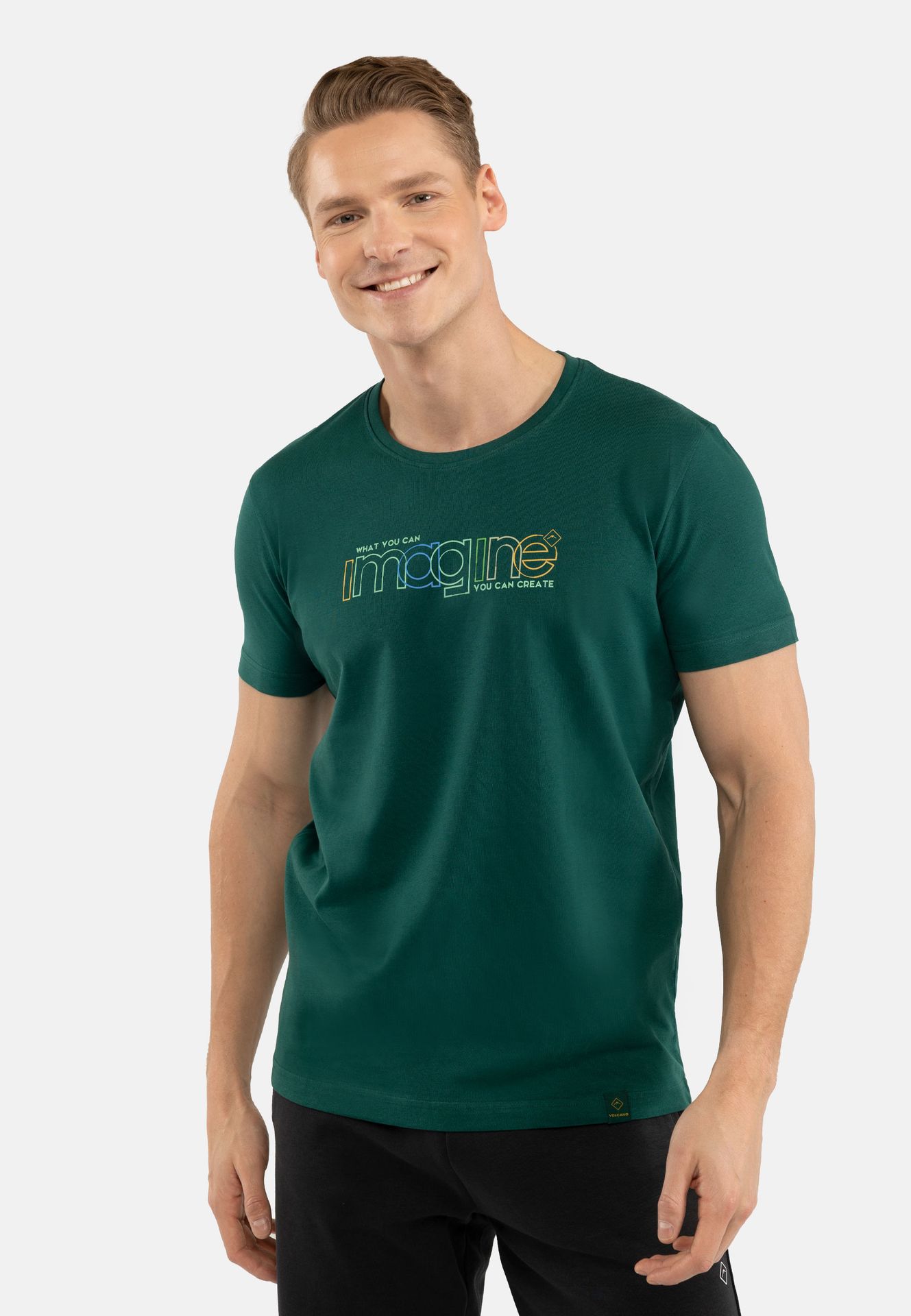 T-shirt z napisem T-IMAGINE - Volcano
