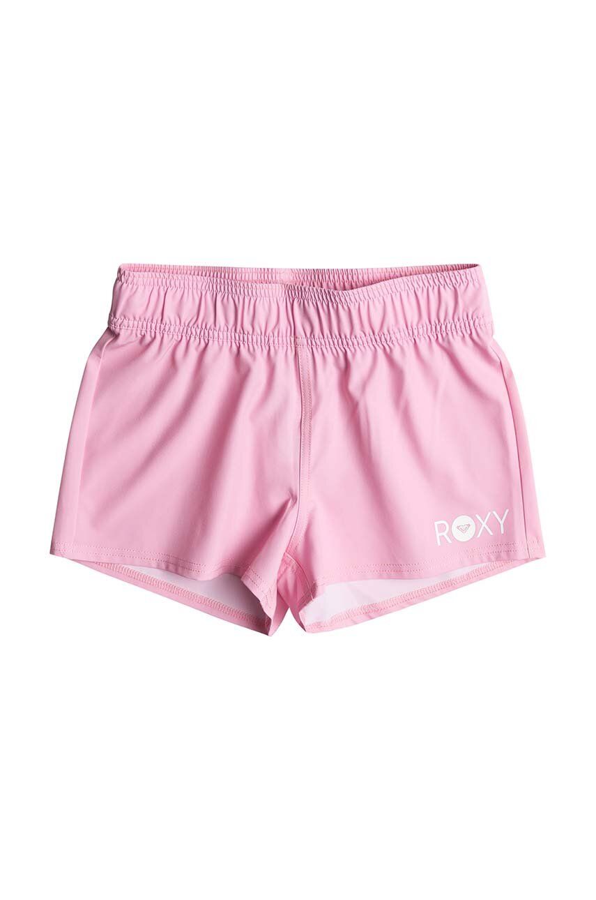 Roxy szorty dziecięce RG ESSENTIALS kolor różowy gładkie