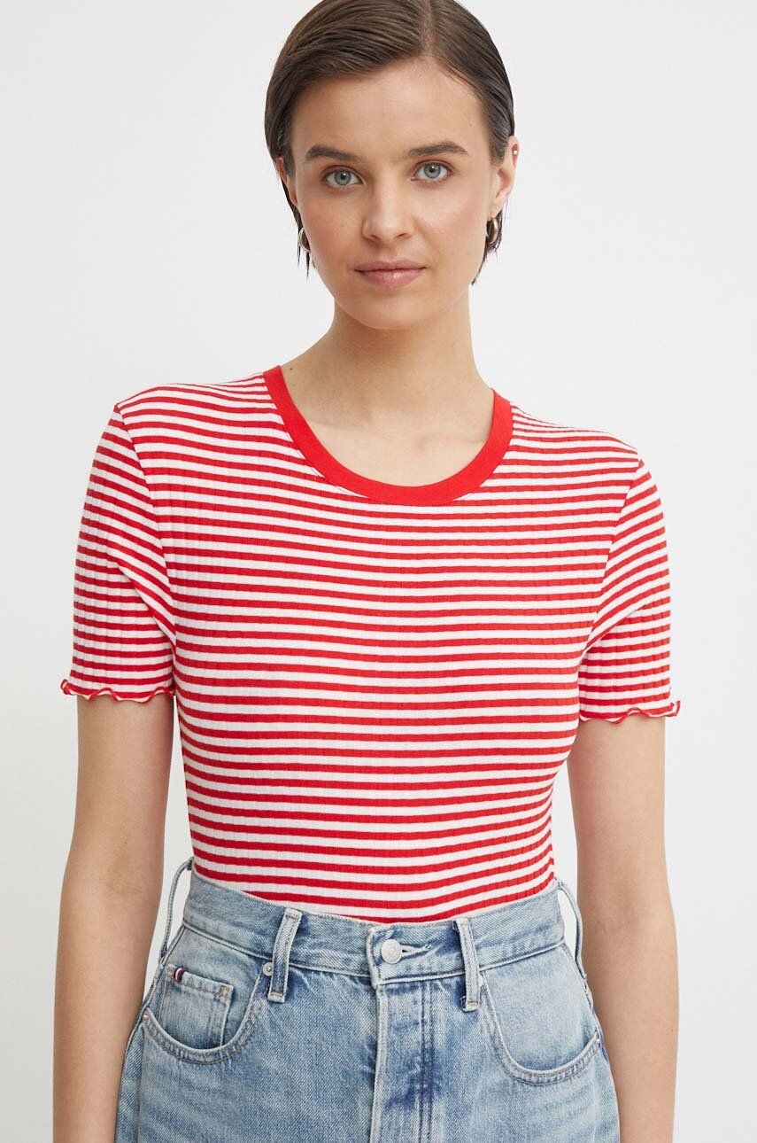 Tommy Hilfiger t-shirt damski kolor czerwony