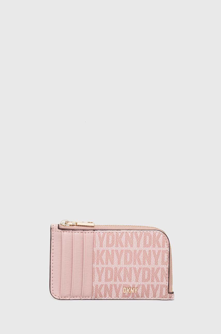 Dkny portfel damski kolor różowy R4112C94 - DKNY