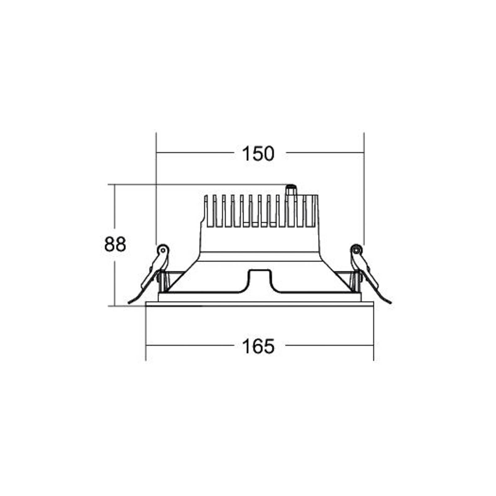 BRUMBERG Apollo Midi, gładka, okrągła, DALI, 4000 K, czarna