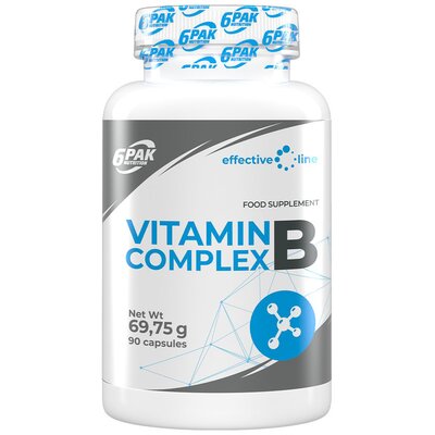 6PAK Vitamin B-Complex 90kaps.