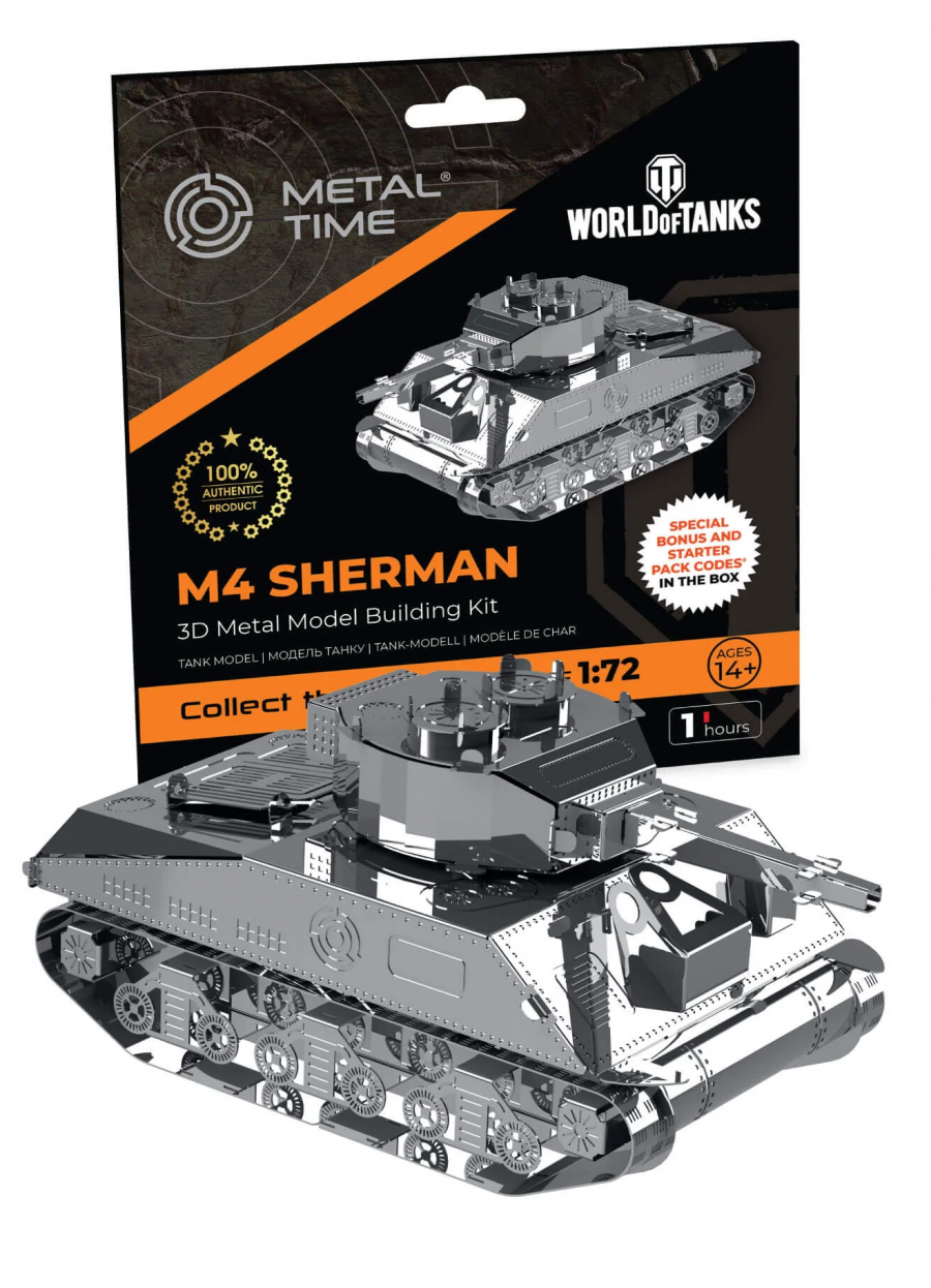 Zestaw konstrukcyjny World of Tanks - M4 Sherman (metalowe)