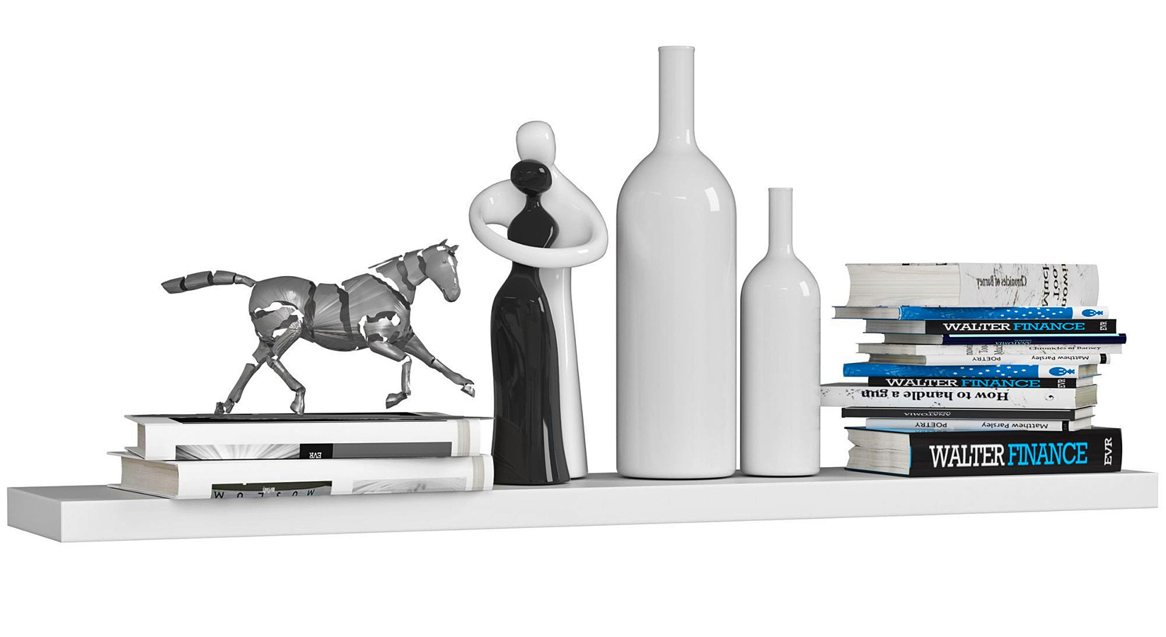 Biała minimalistyczna półka H9-R38